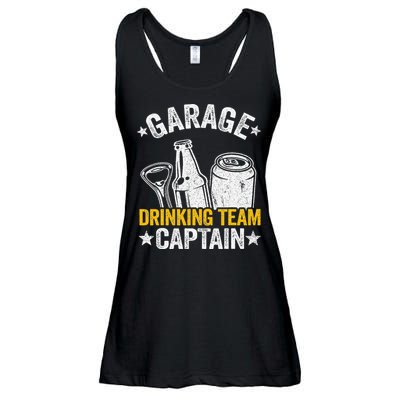 Funny Beer Garage Drinker Garage Drinking Team Captain Ladies Essential Flowy Tank