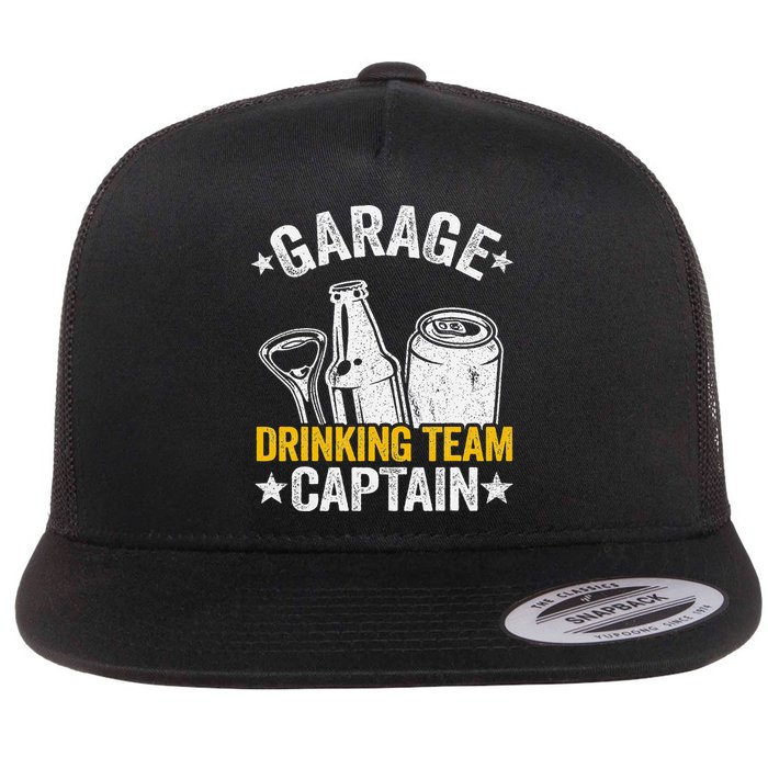 Funny Beer Garage Drinker Garage Drinking Team Captain Flatbill Hat