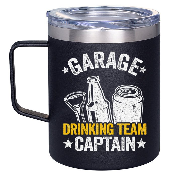 Funny Beer Garage Drinker Garage Drinking Team Captain 12oz Stainless Steel Coffee Mug