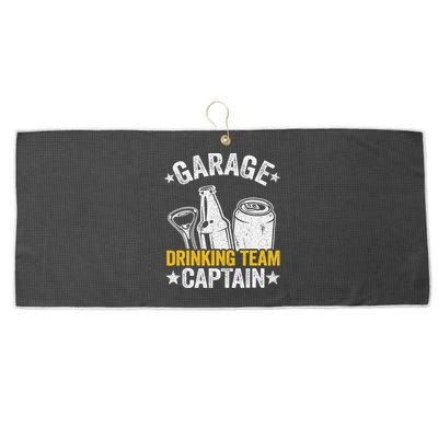 Funny Beer Garage Drinker Garage Drinking Team Captain Large Microfiber Waffle Golf Towel