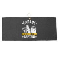 Funny Beer Garage Drinker Garage Drinking Team Captain Large Microfiber Waffle Golf Towel