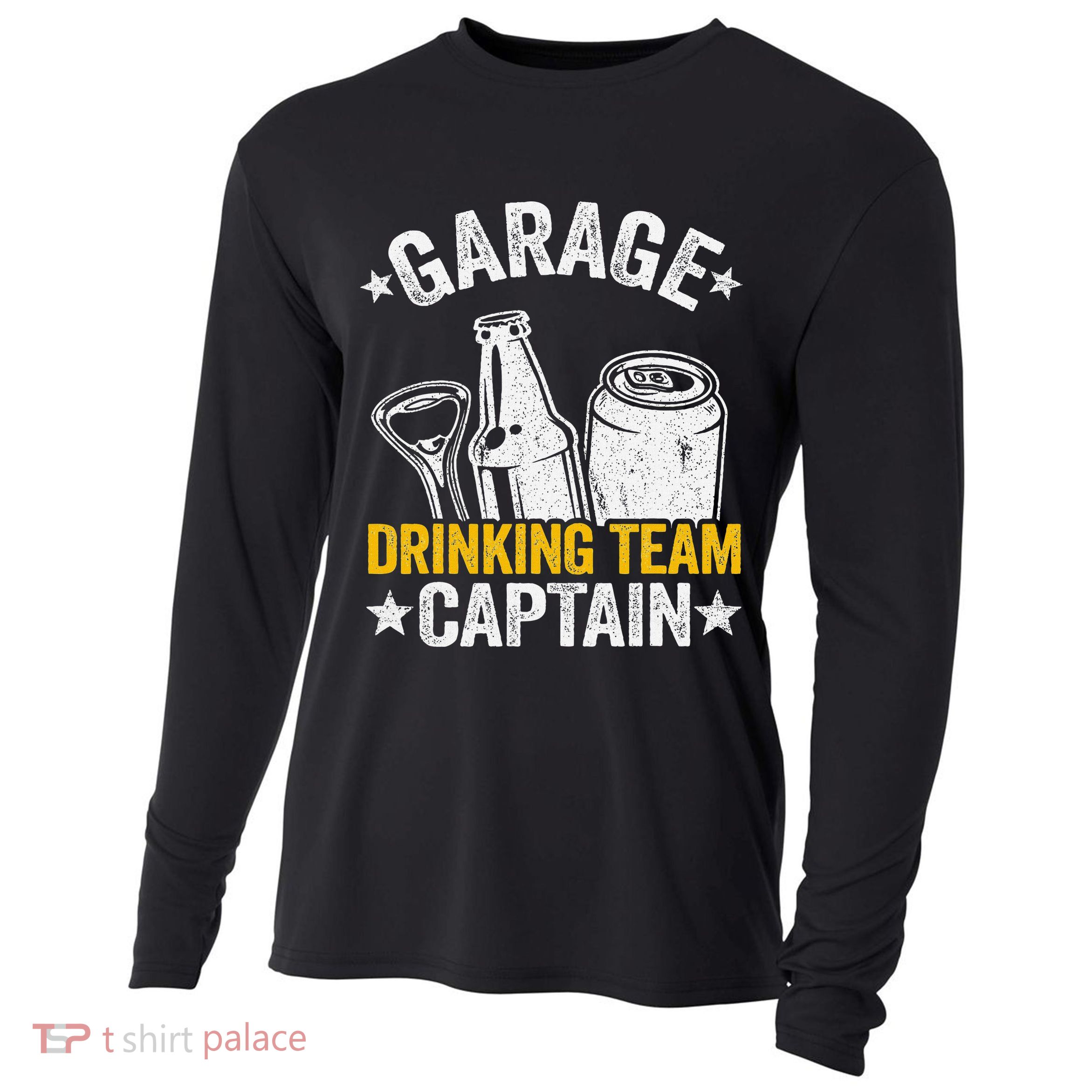 Funny Beer Garage Drinker Garage Drinking Team Captain Cooling Performance Long Sleeve Crew