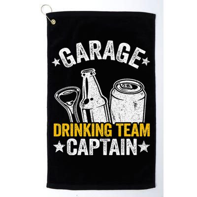 Funny Beer Garage Drinker Garage Drinking Team Captain Golf Towel