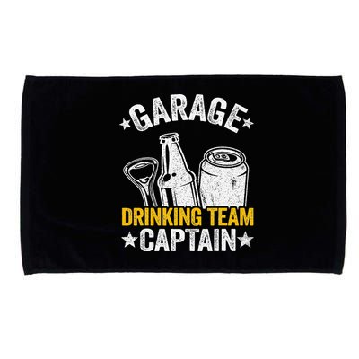 Funny Beer Garage Drinker Garage Drinking Team Captain Microfiber Hand Towel