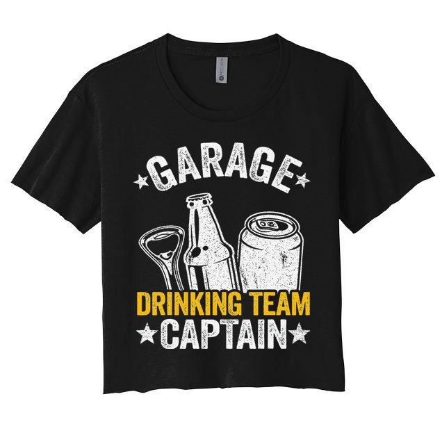 Funny Beer Garage Drinker Garage Drinking Team Captain Crop Top