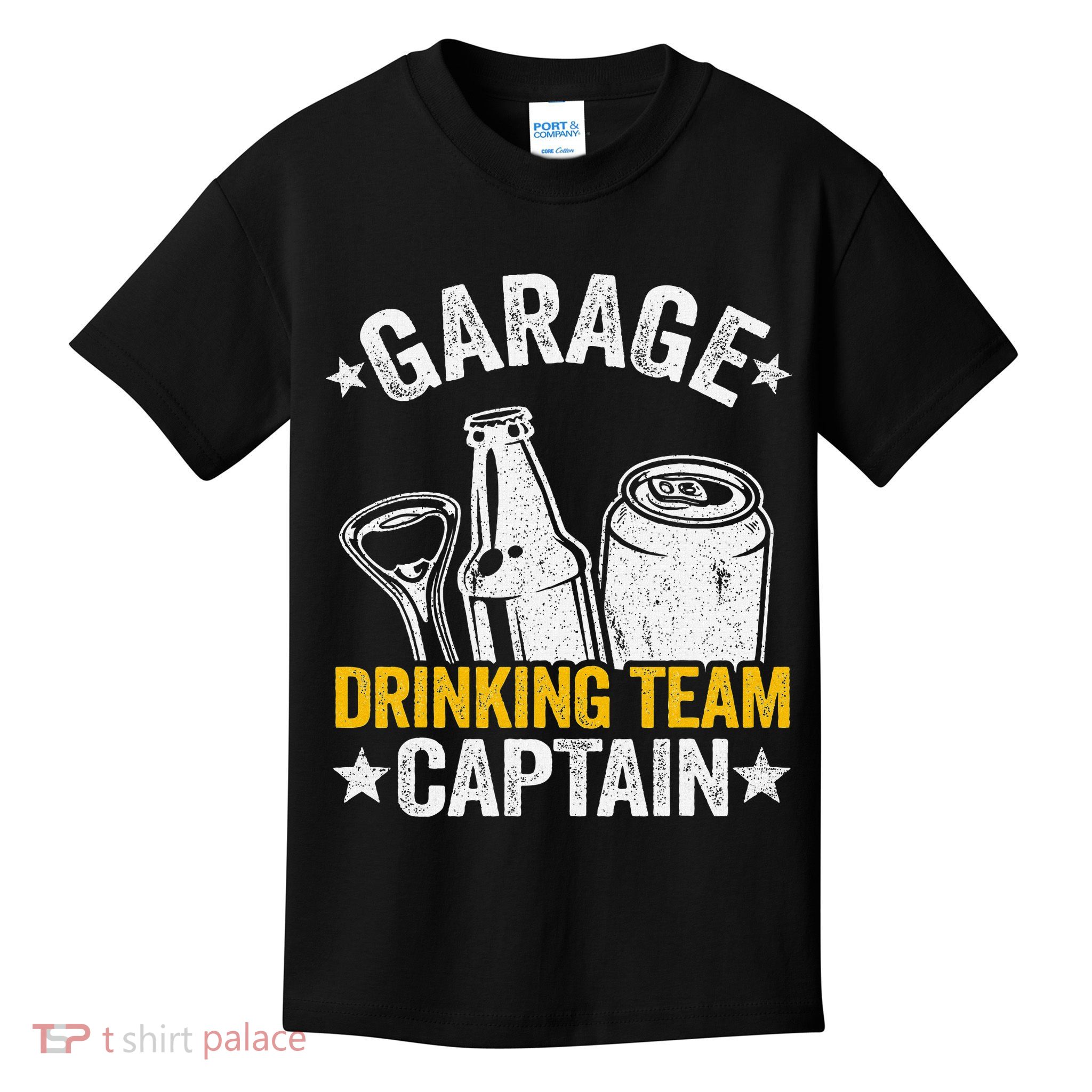 Funny Beer Garage Drinker Garage Drinking Team Captain Kids T-Shirt