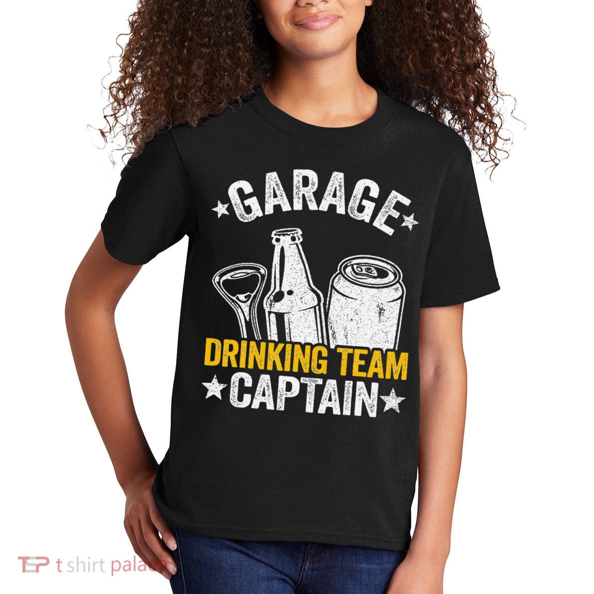 Funny Beer Garage Drinker Garage Drinking Team Captain Kids T-Shirt