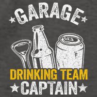 Funny Beer Garage Drinker Garage Drinking Team Captain Vector Backpack