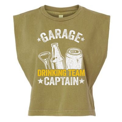 Funny Beer Garage Drinker Garage Drinking Team Captain Garment-Dyed Women's Muscle Tee