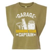 Funny Beer Garage Drinker Garage Drinking Team Captain Garment-Dyed Women's Muscle Tee
