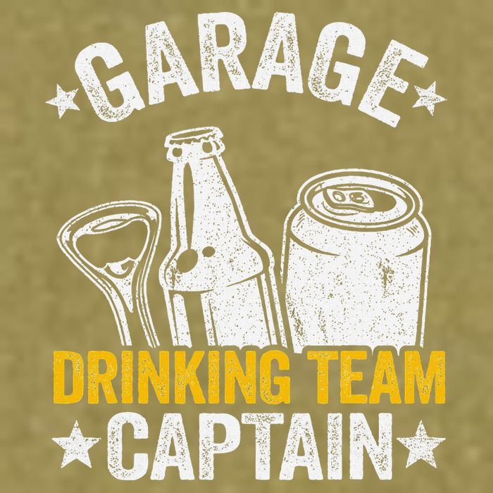 Funny Beer Garage Drinker Garage Drinking Team Captain Garment-Dyed Women's Muscle Tee