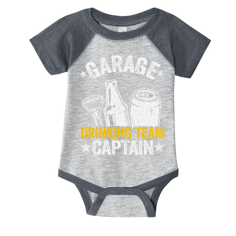 Funny Beer Garage Drinker Garage Drinking Team Captain Infant Baby Jersey Bodysuit