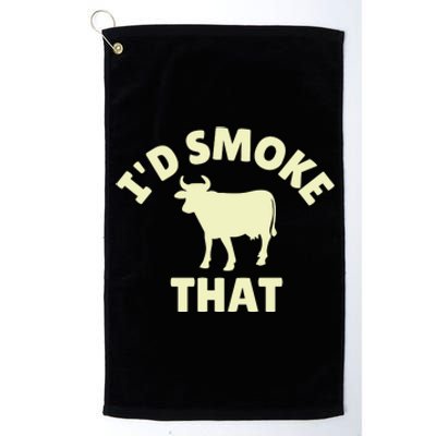 Funny BBQ Grilling Id Smoke That Platinum Collection Golf Towel