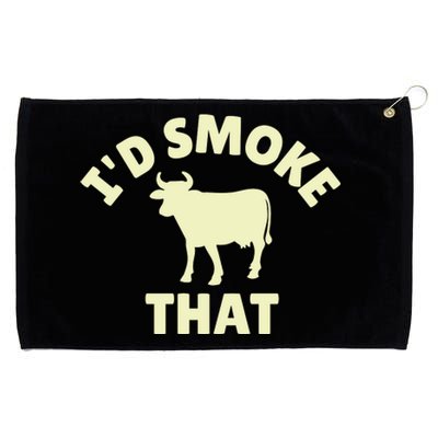 Funny BBQ Grilling Id Smoke That Grommeted Golf Towel