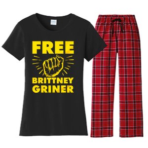 Free Brittney Griner Free BG Fight Hand Supporter Women's Flannel Pajama Set