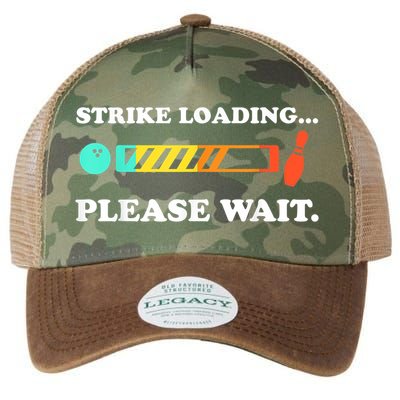 Funny Bowling Gift Strike Loading Please Wait Gift Legacy Tie Dye Trucker Hat