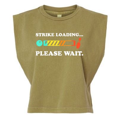 Funny Bowling Gift Strike Loading Please Wait Gift Garment-Dyed Women's Muscle Tee