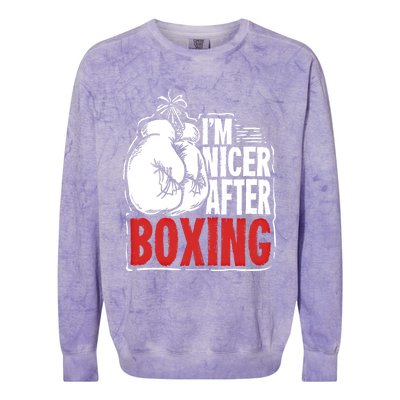 Funny Boxing Gift For A Boxer And Fighter Cool Gift Colorblast Crewneck Sweatshirt