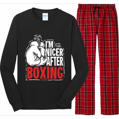 Funny Boxing Gift For A Boxer And Fighter Cool Gift Long Sleeve Pajama Set