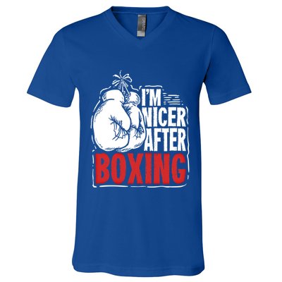Funny Boxing Gift For A Boxer And Fighter Cool Gift V-Neck T-Shirt