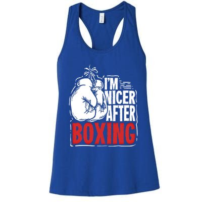 Funny Boxing Gift For A Boxer And Fighter Cool Gift Women's Racerback Tank