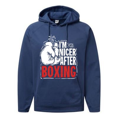 Funny Boxing Gift For A Boxer And Fighter Cool Gift Performance Fleece Hoodie