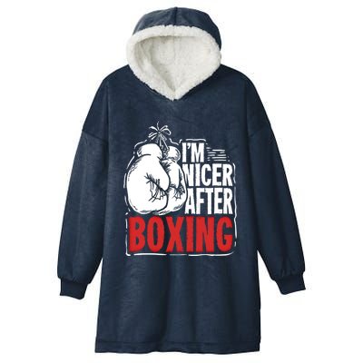 Funny Boxing Gift For A Boxer And Fighter Cool Gift Hooded Wearable Blanket