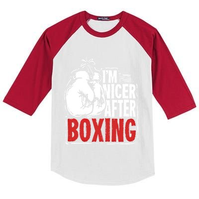 Funny Boxing Gift For A Boxer And Fighter Cool Gift Kids Colorblock Raglan Jersey