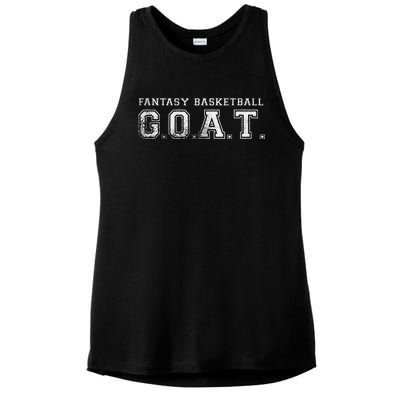 Fantasy Basketball GOAT League Champion Champ Winner Ladies PosiCharge Tri-Blend Wicking Tank