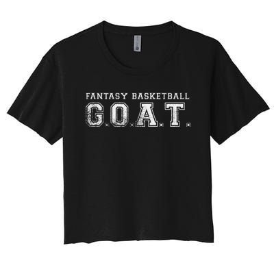 Fantasy Basketball GOAT League Champion Champ Winner Women's Crop Top Tee