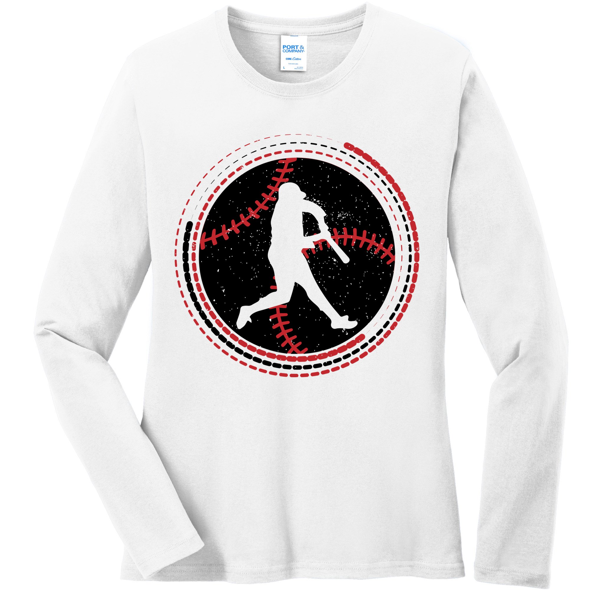 Funny Baseball Gift For Baseball Team Sport Team Ladies Long Sleeve Shirt