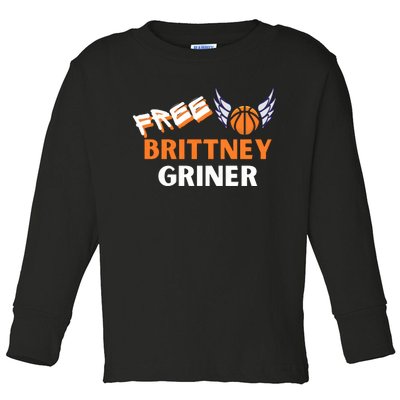 Free Brittney Griner Free BG Basketball Support Toddler Long Sleeve Shirt