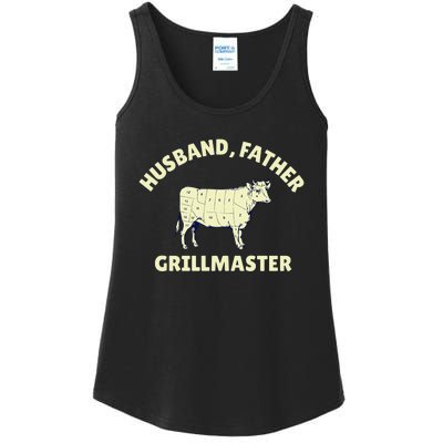 Funny BBQ Grilling Husband Father Grillmaster Ladies Essential Tank