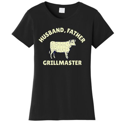 Funny BBQ Grilling Husband Father Grillmaster Women's T-Shirt