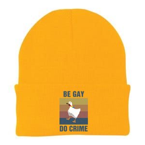 Funny Be Gay Do Crime Lgbt Pride Month Gift Cute Gift Knit Cap Winter Beanie