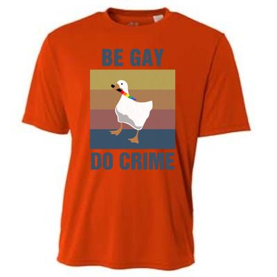 Funny Be Gay Do Crime Lgbt Pride Month Gift Cute Gift Cooling Performance Crew T-Shirt