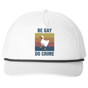 Funny Be Gay Do Crime Lgbt Pride Month Gift Cute Gift Snapback Five-Panel Rope Hat