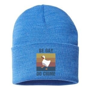 Funny Be Gay Do Crime Lgbt Pride Month Gift Cute Gift Sustainable Knit Beanie