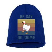 Funny Be Gay Do Crime Lgbt Pride Month Gift Cute Gift Short Acrylic Beanie