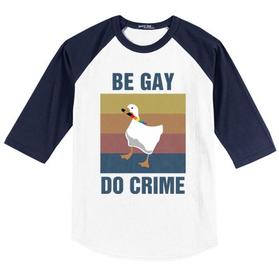 Funny Be Gay Do Crime Lgbt Pride Month Gift Cute Gift Baseball Sleeve Shirt