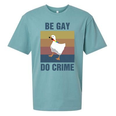 Funny Be Gay Do Crime Lgbt Pride Month Gift Cute Gift Sueded Cloud Jersey T-Shirt