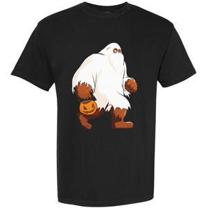 Funny Bigfoot Ghost Halloween Costume Garment-Dyed Heavyweight T-Shirt