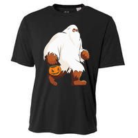 Funny Bigfoot Ghost Halloween Costume Cooling Performance Crew T-Shirt