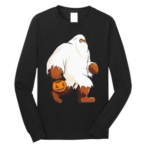 Funny Bigfoot Ghost Halloween Costume Long Sleeve Shirt