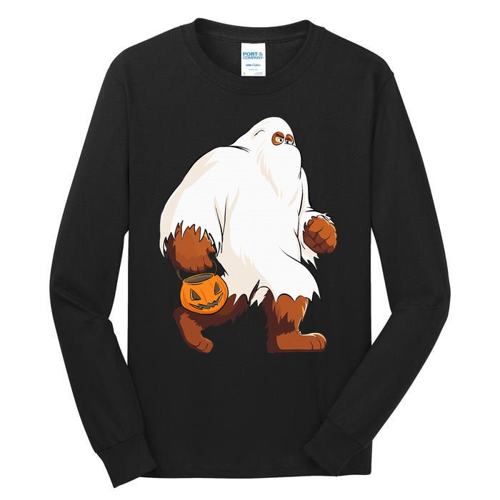 Funny Bigfoot Ghost Halloween Costume Tall Long Sleeve T-Shirt