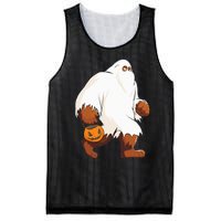 Funny Bigfoot Ghost Halloween Costume Mesh Reversible Basketball Jersey Tank