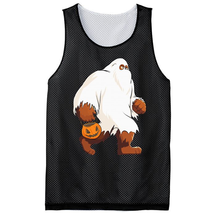 Funny Bigfoot Ghost Halloween Costume Mesh Reversible Basketball Jersey Tank