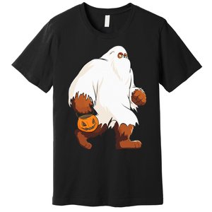 Funny Bigfoot Ghost Halloween Costume Premium T-Shirt