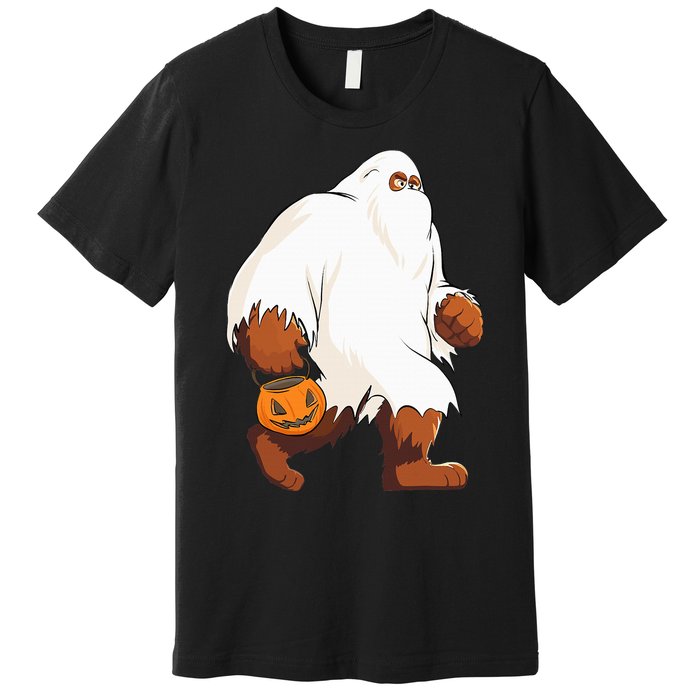 Funny Bigfoot Ghost Halloween Costume Premium T-Shirt