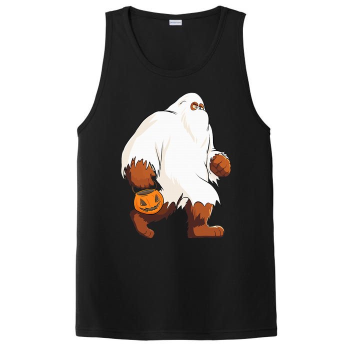 Funny Bigfoot Ghost Halloween Costume PosiCharge Competitor Tank